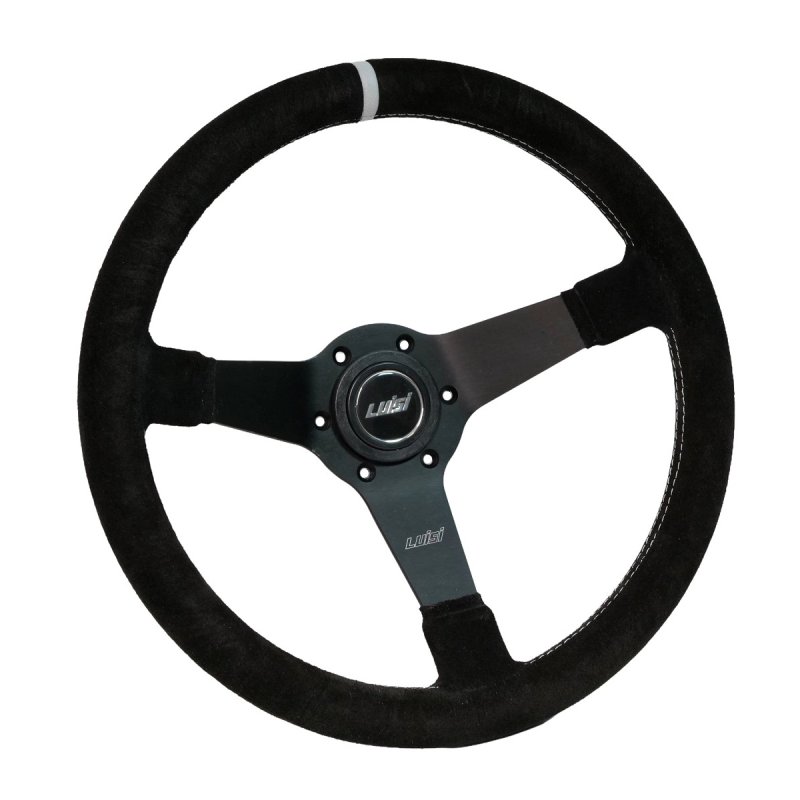 Luisi Mirage Corsa Sportlenkrad Wildleder schwarz / grau geschüsselt & TÜV Prüfbericht